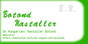 botond mastaller business card